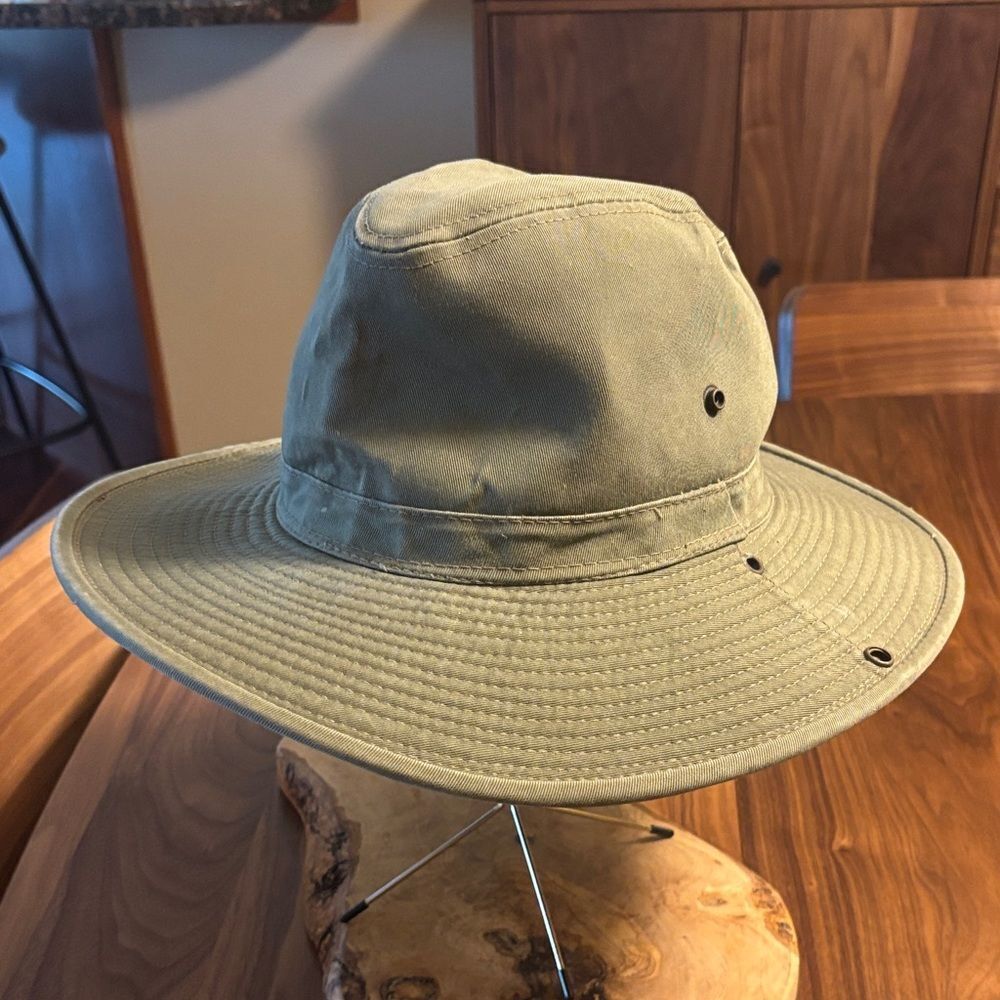 Dorfman Pacific Olive Green Heavy Canvas Hat - M